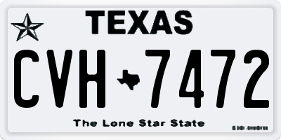 TX license plate CVH7472