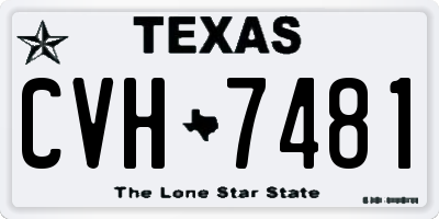 TX license plate CVH7481