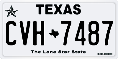 TX license plate CVH7487