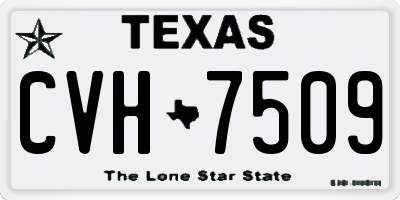 TX license plate CVH7509