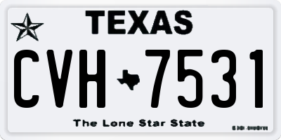 TX license plate CVH7531