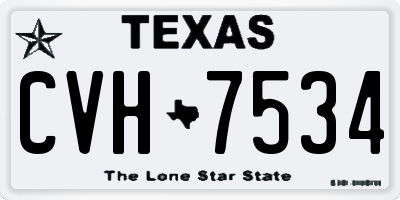 TX license plate CVH7534