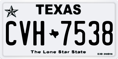 TX license plate CVH7538