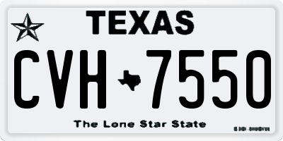 TX license plate CVH7550