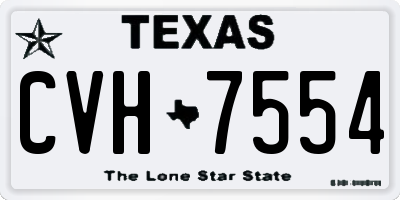TX license plate CVH7554