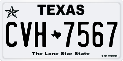 TX license plate CVH7567