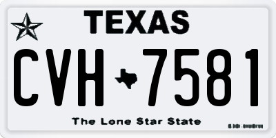 TX license plate CVH7581