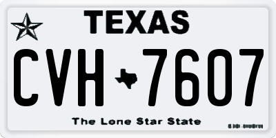 TX license plate CVH7607