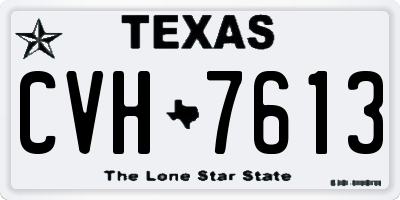 TX license plate CVH7613