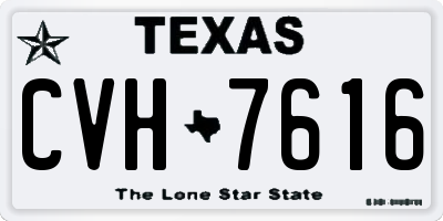 TX license plate CVH7616