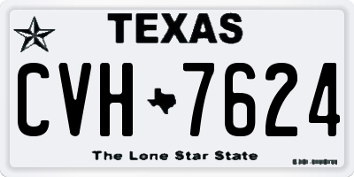 TX license plate CVH7624