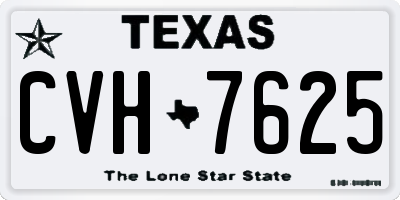 TX license plate CVH7625
