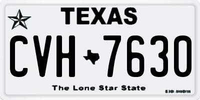 TX license plate CVH7630