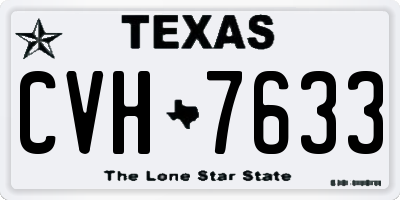 TX license plate CVH7633