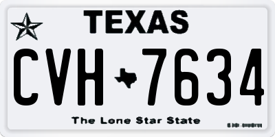 TX license plate CVH7634