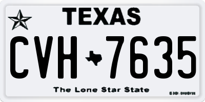 TX license plate CVH7635