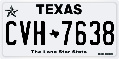 TX license plate CVH7638