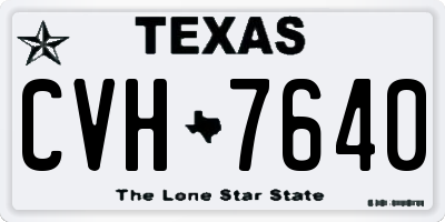 TX license plate CVH7640