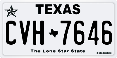 TX license plate CVH7646