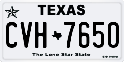 TX license plate CVH7650