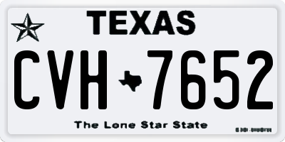 TX license plate CVH7652
