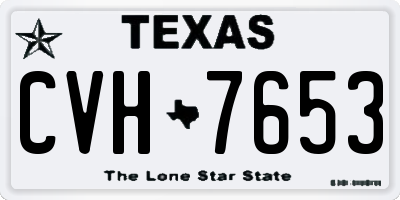 TX license plate CVH7653
