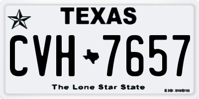 TX license plate CVH7657