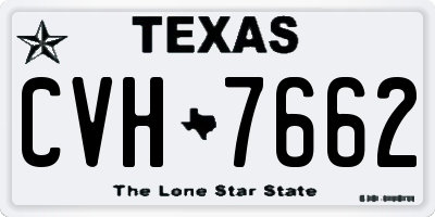 TX license plate CVH7662