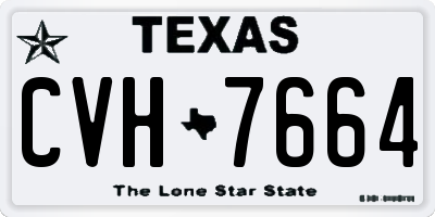 TX license plate CVH7664
