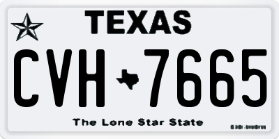 TX license plate CVH7665