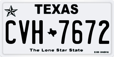 TX license plate CVH7672