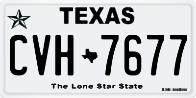 TX license plate CVH7677