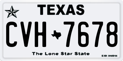 TX license plate CVH7678