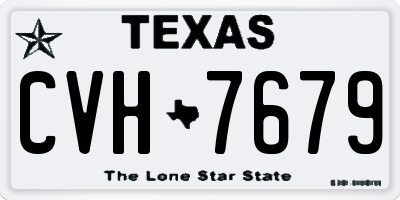 TX license plate CVH7679