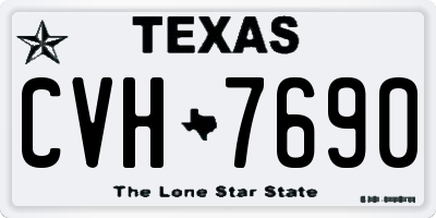 TX license plate CVH7690