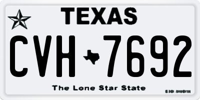 TX license plate CVH7692