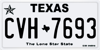 TX license plate CVH7693