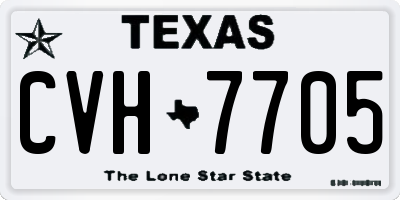 TX license plate CVH7705