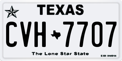 TX license plate CVH7707