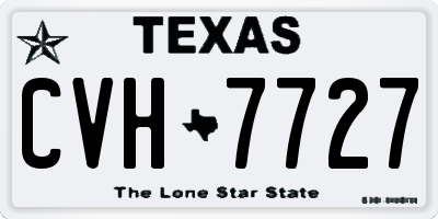 TX license plate CVH7727