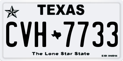 TX license plate CVH7733