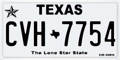 TX license plate CVH7754