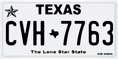 TX license plate CVH7763