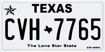 TX license plate CVH7765