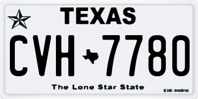 TX license plate CVH7780