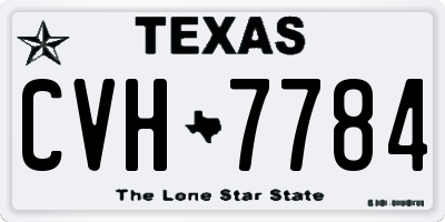 TX license plate CVH7784