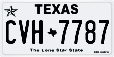 TX license plate CVH7787