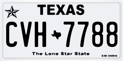 TX license plate CVH7788
