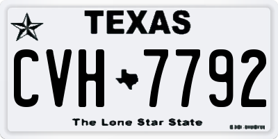 TX license plate CVH7792