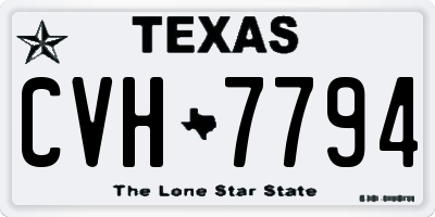 TX license plate CVH7794